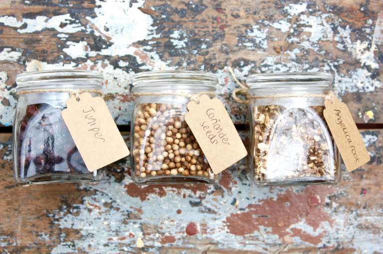 Homemade Gin Making - Juniper, Coriander Seeds, Angelica Root